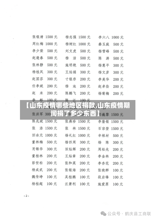 【山东疫情哪些地区捐款,山东疫情期间捐了多少东西】-第1张图片