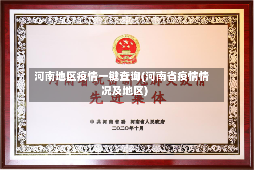 河南地区疫情一键查询(河南省疫情情况及地区)