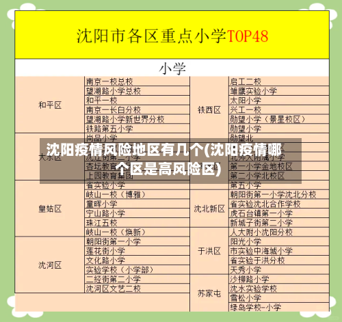 沈阳疫情风险地区有几个(沈阳疫情哪个区是高风险区)-第2张图片