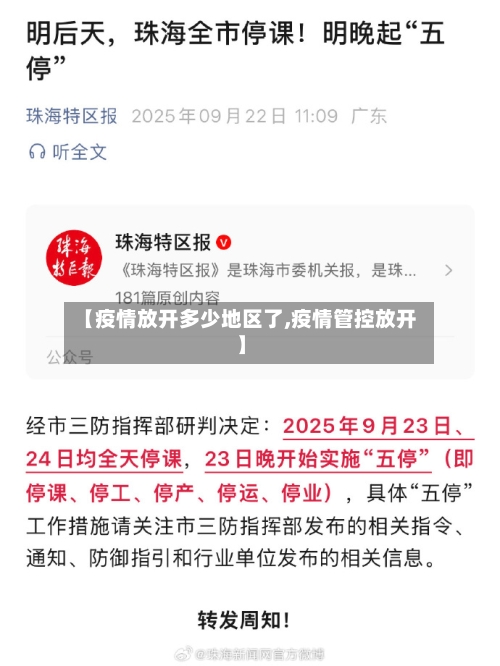 【疫情放开多少地区了,疫情管控放开】-第1张图片