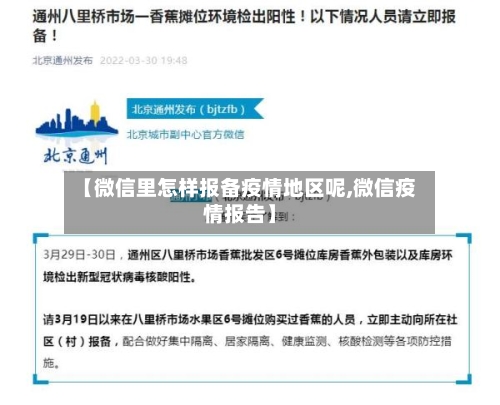 【微信里怎样报备疫情地区呢,微信疫情报告】-第2张图片