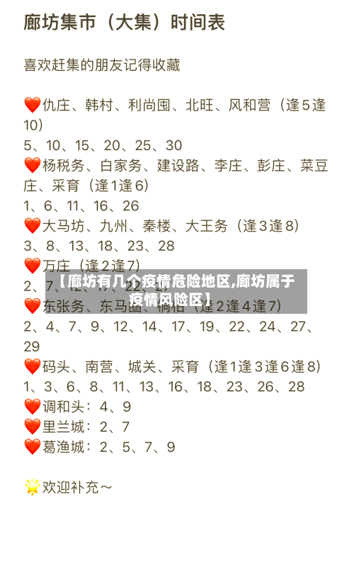 【廊坊有几个疫情危险地区,廊坊属于疫情风险区】-第1张图片