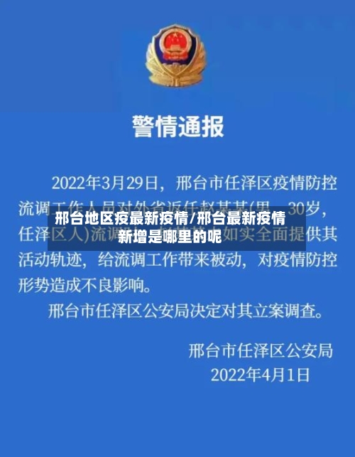 邢台地区疫最新疫情/邢台最新疫情新增是哪里的呢-第1张图片