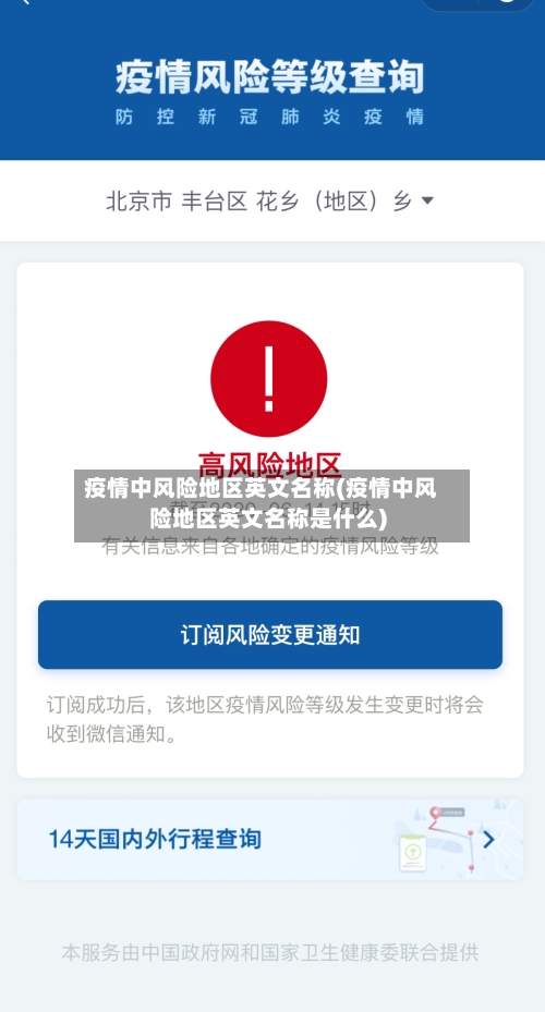 疫情中风险地区英文名称(疫情中风险地区英文名称是什么)-第1张图片