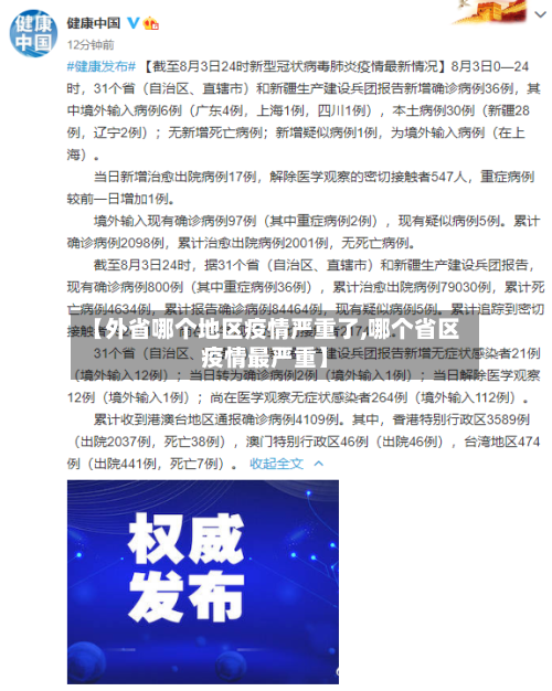 【外省哪个地区疫情严重了,哪个省区疫情最严重】-第1张图片