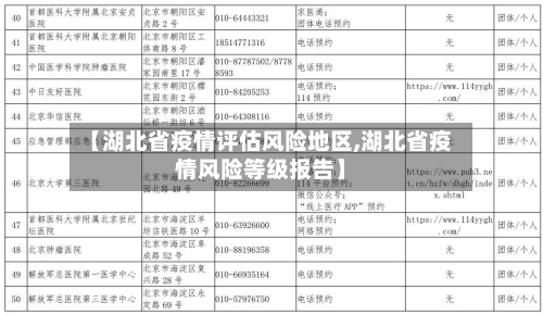 【湖北省疫情评估风险地区,湖北省疫情风险等级报告】-第2张图片